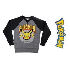 Pokémon | Gray and Black Pikachu Pokemon Sweater | Size 7/8